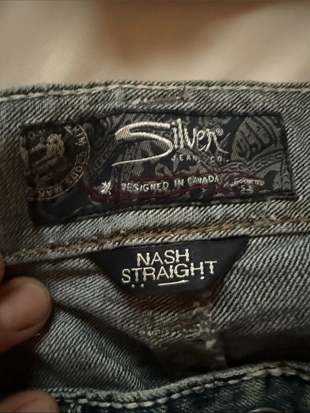 Silver Jeans faded blue straight-leg denim